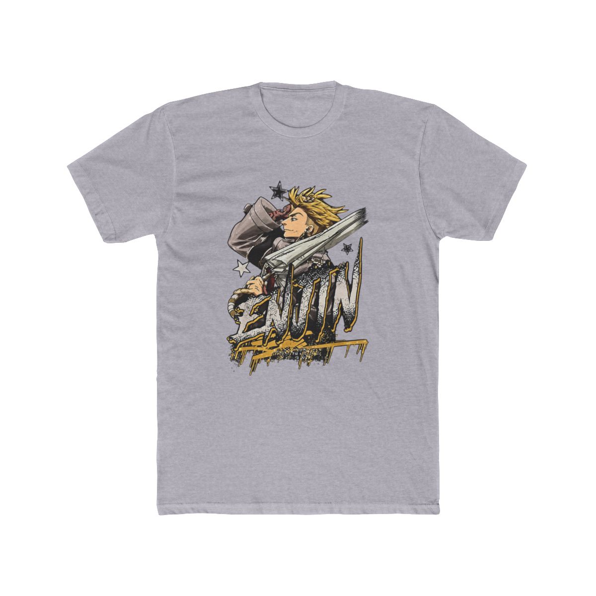 Gachiakuta Enjin Portrait Outline with Stars Anime T Shirt - alternate angle 3, merchandise