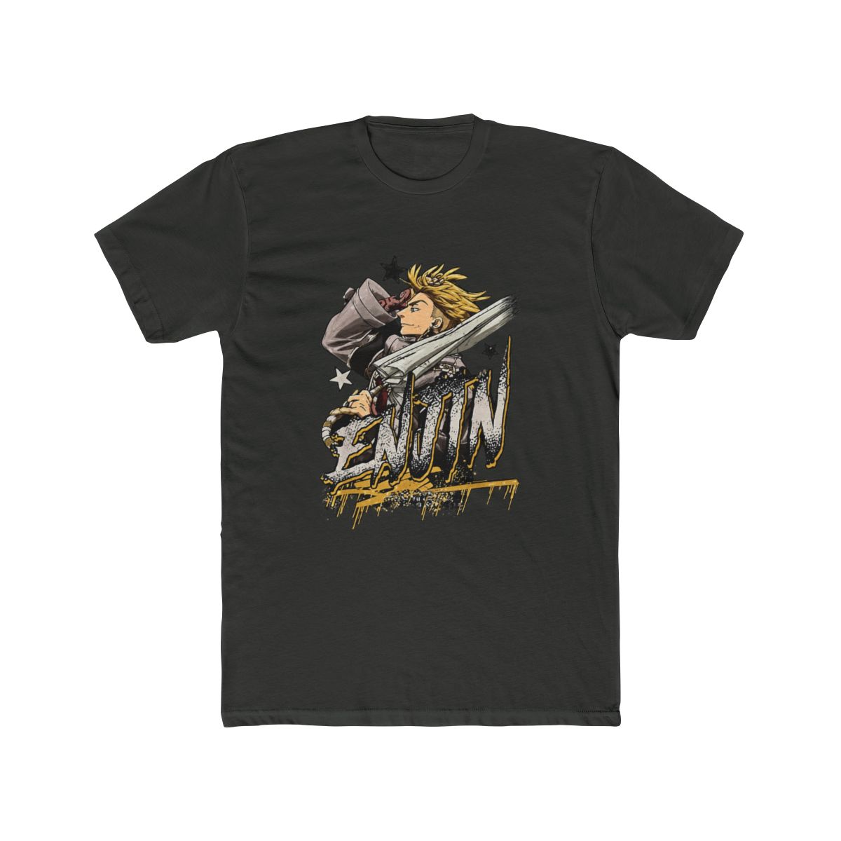 Gachiakuta Enjin Portrait Outline with Stars Anime T Shirt - alternate angle 5, merchandise