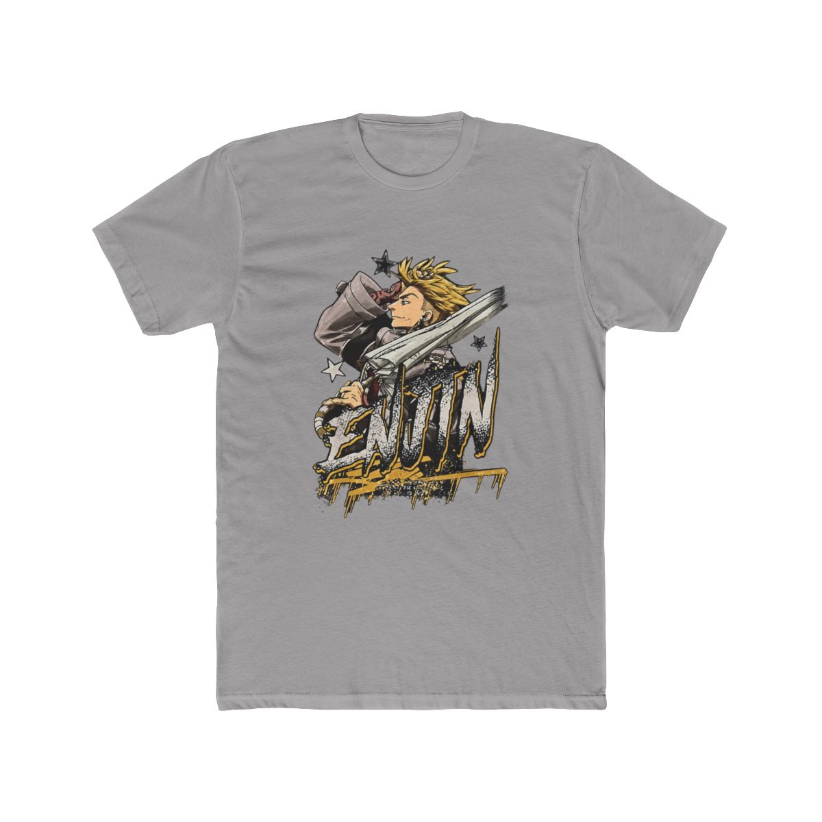 Gachiakuta Enjin Portrait Outline with Stars Anime T Shirt