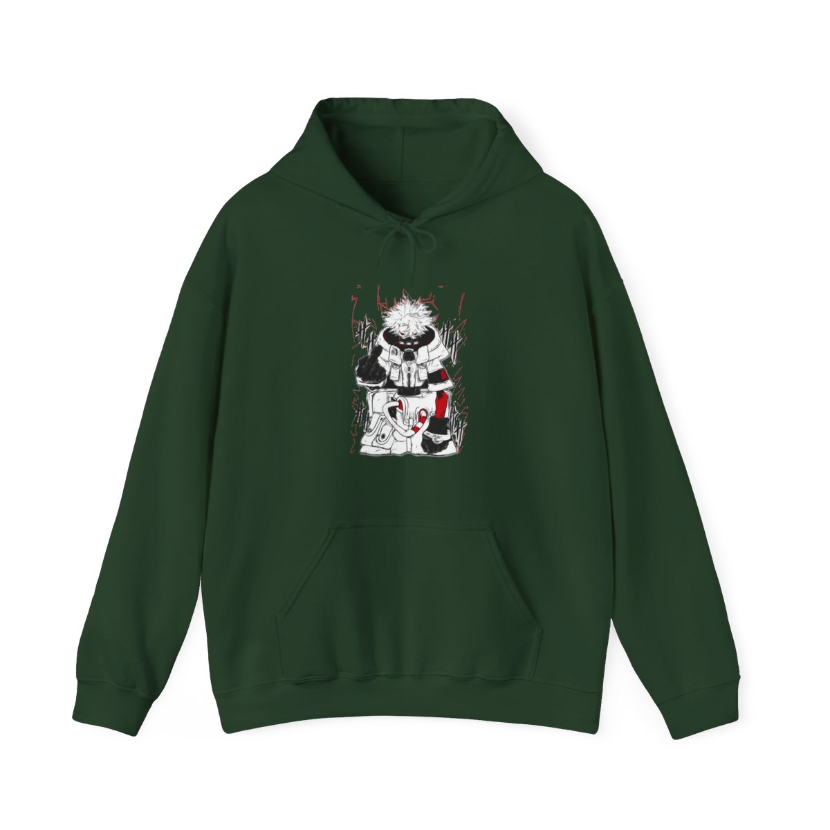 Rudo Hoodie Gachiakuta Toxic Red Gas Mask - alternate angle 2, merchandise